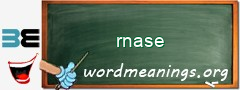 WordMeaning blackboard for rnase